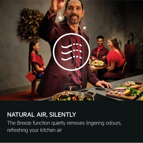 AEG GB87D91CB 90cm Chimney Cooker Hood, Black, A Rated