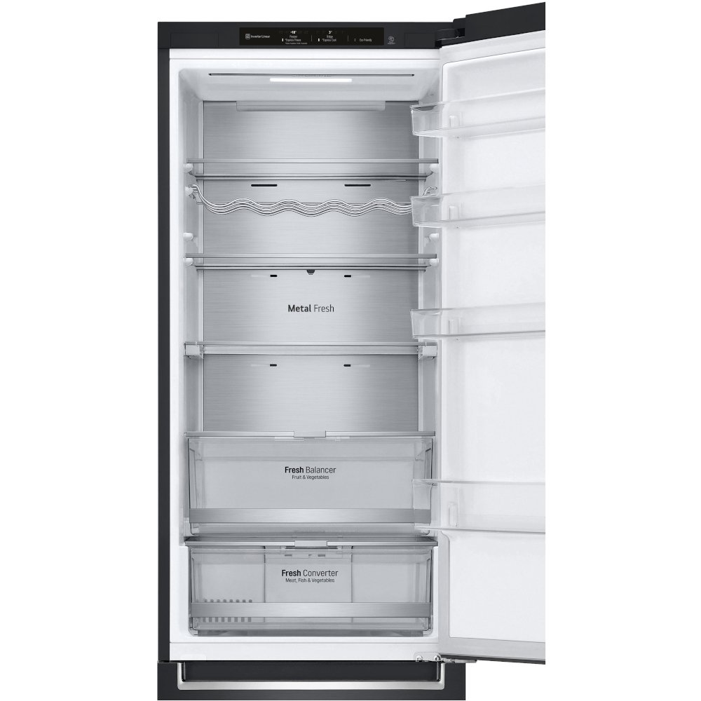 LG GBB72MCVBN Frost Free Fridge Freezer, 70/30, Black, B Rated Marks