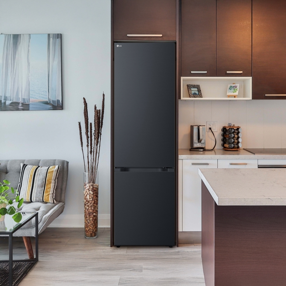 LG GBBS524CEV Total No Frost Fridge Freezer, 70/30, Black, C Rated