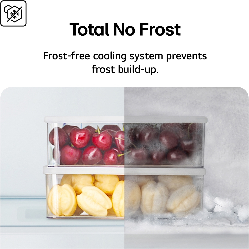LG GBBS524CEV Total No Frost Fridge Freezer, 70/30, Black, C Rated