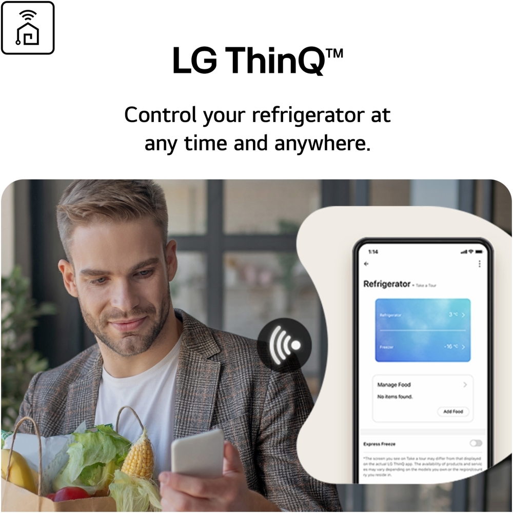 LG GBBS524CEV Total No Frost Fridge Freezer, 70/30, Black, C Rated