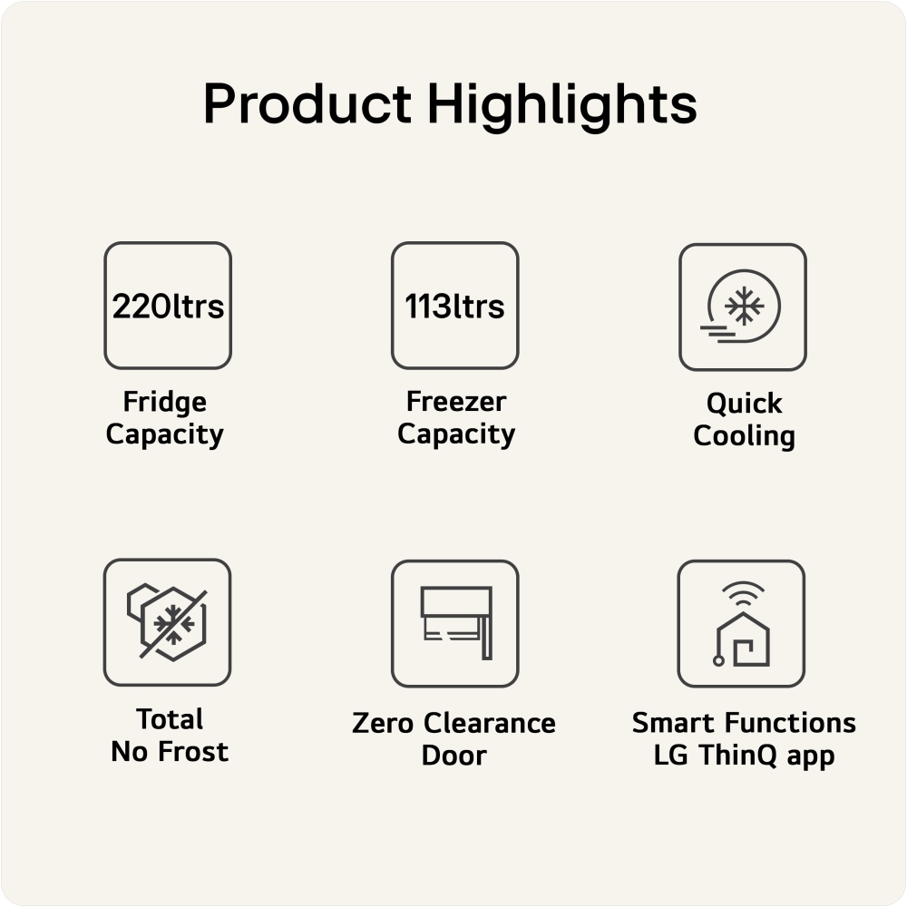 LG GBBSJ10EEP Total No Frost Fridge Freezer, 60/40, Black, E Rated