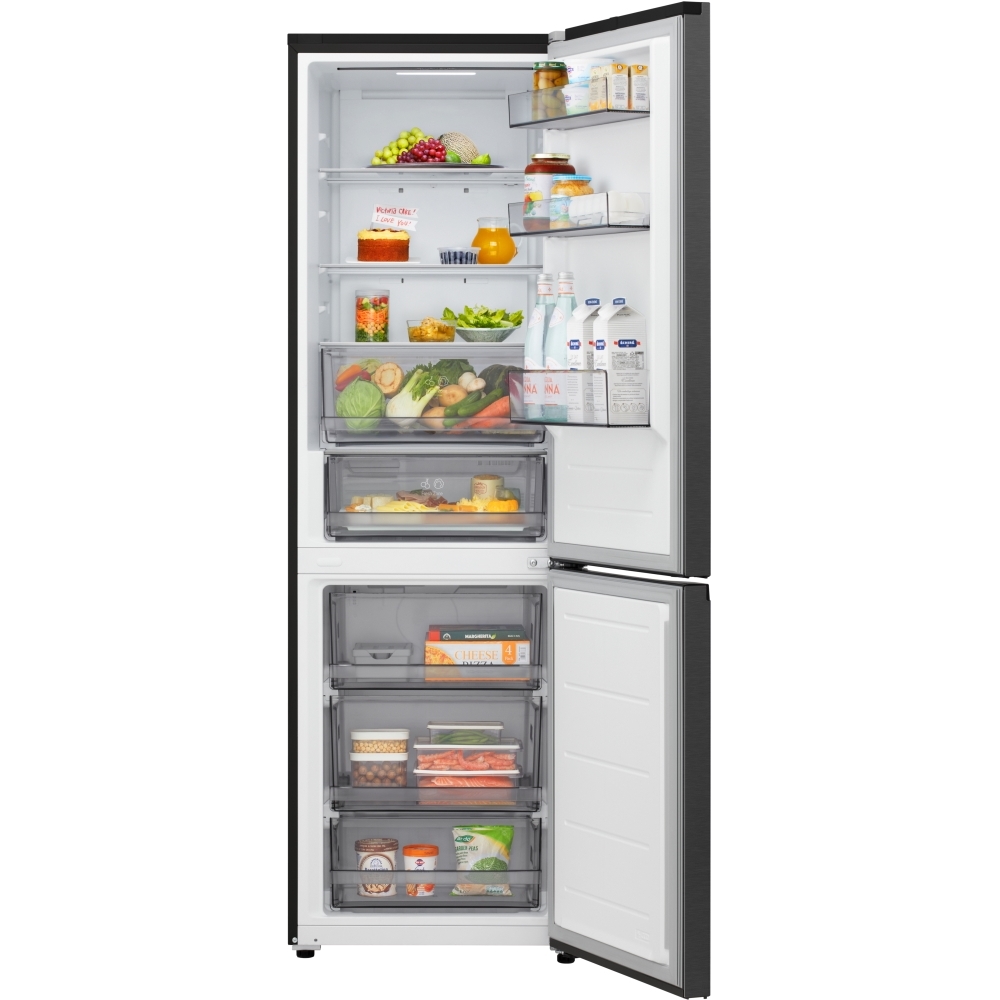 LG GBBSJ10EEP Total No Frost Fridge Freezer, 60/40, Black, E Rated