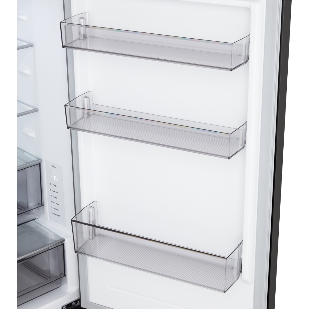 LG GBBSJ10EEP Total No Frost Fridge Freezer, 60/40, Black, E Rated