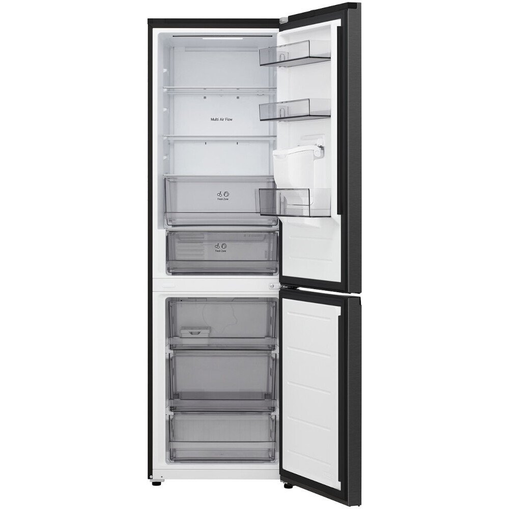 LG GBFSJ10DEP Total No Frost Fridge Freezer, 60/40, Black, D Rated