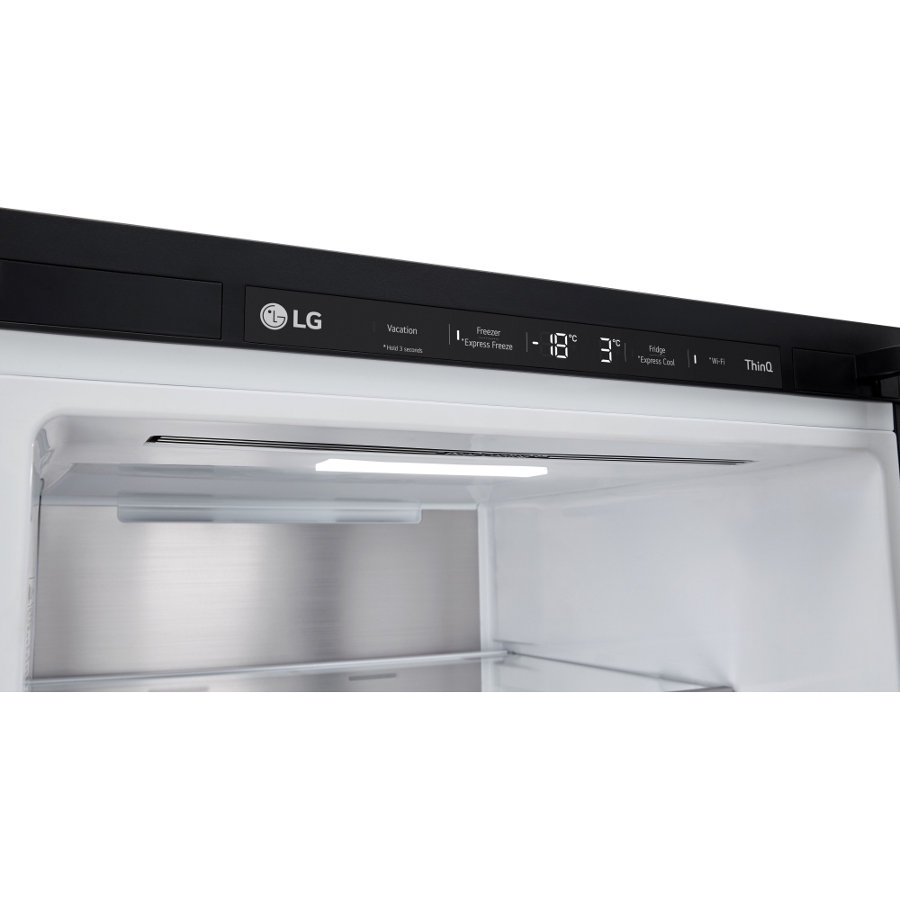 LG GBG5160CEV Total No Frost Fridge Freezer, 70/30, Black, C Rated