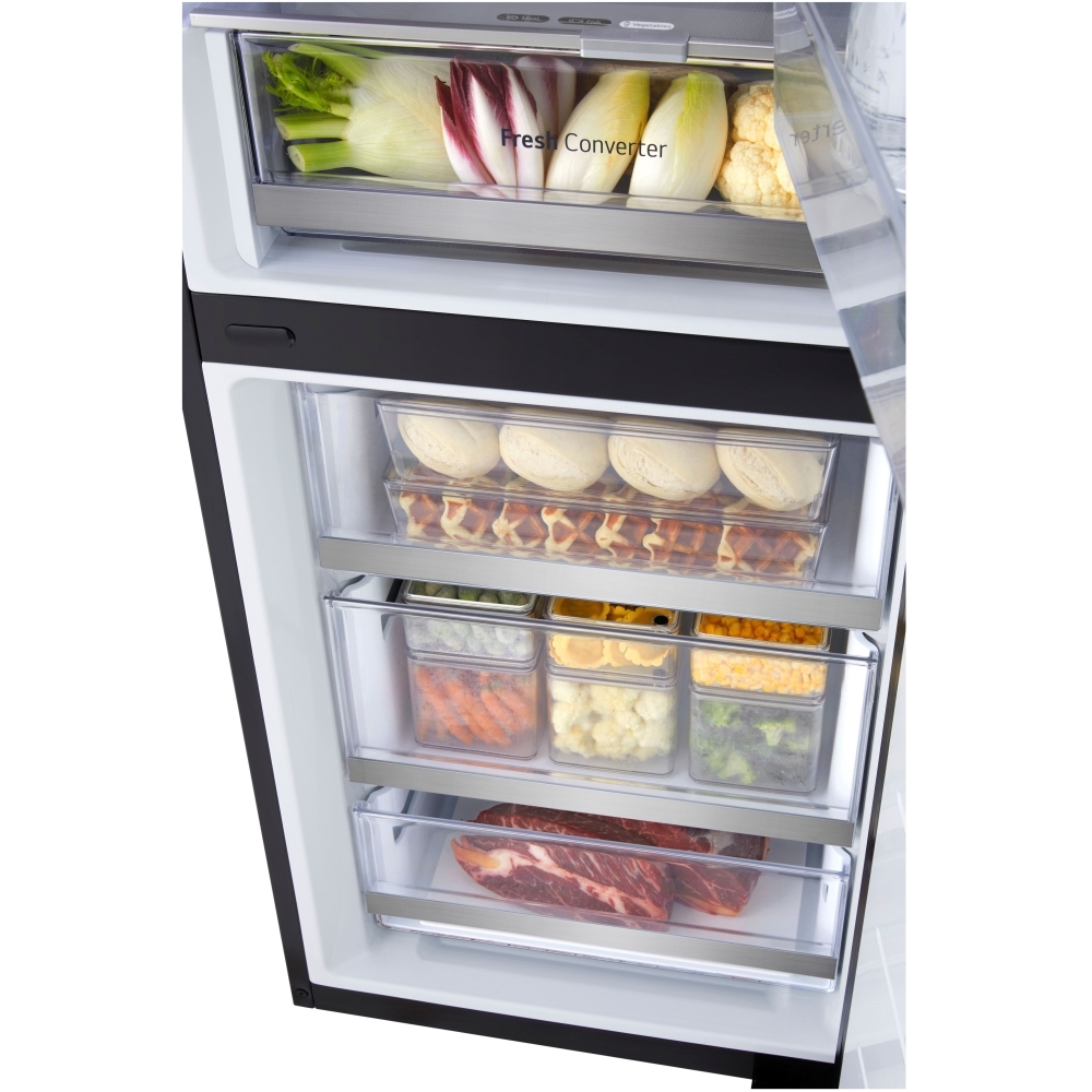 LG GBG5160CEV Total No Frost Fridge Freezer, 70/30, Black, C Rated