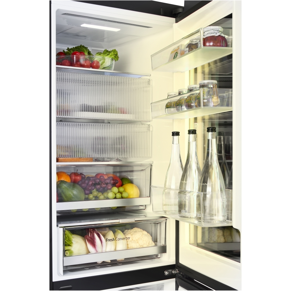 LG GBG7190CEV Total No Frost Fridge Freezer, 60/40, Black, C Rated
