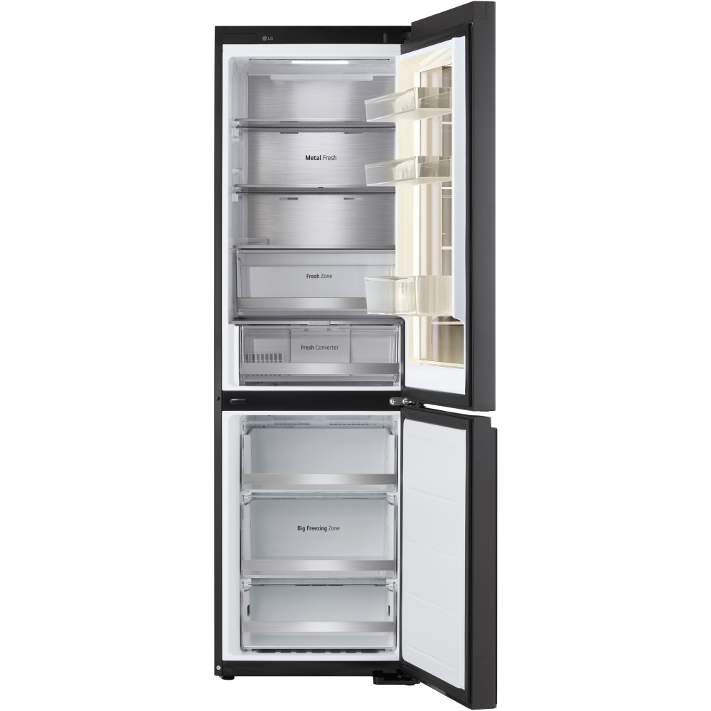 LG GBG7190CEV Total No Frost Fridge Freezer, 60/40, Black, C Rated