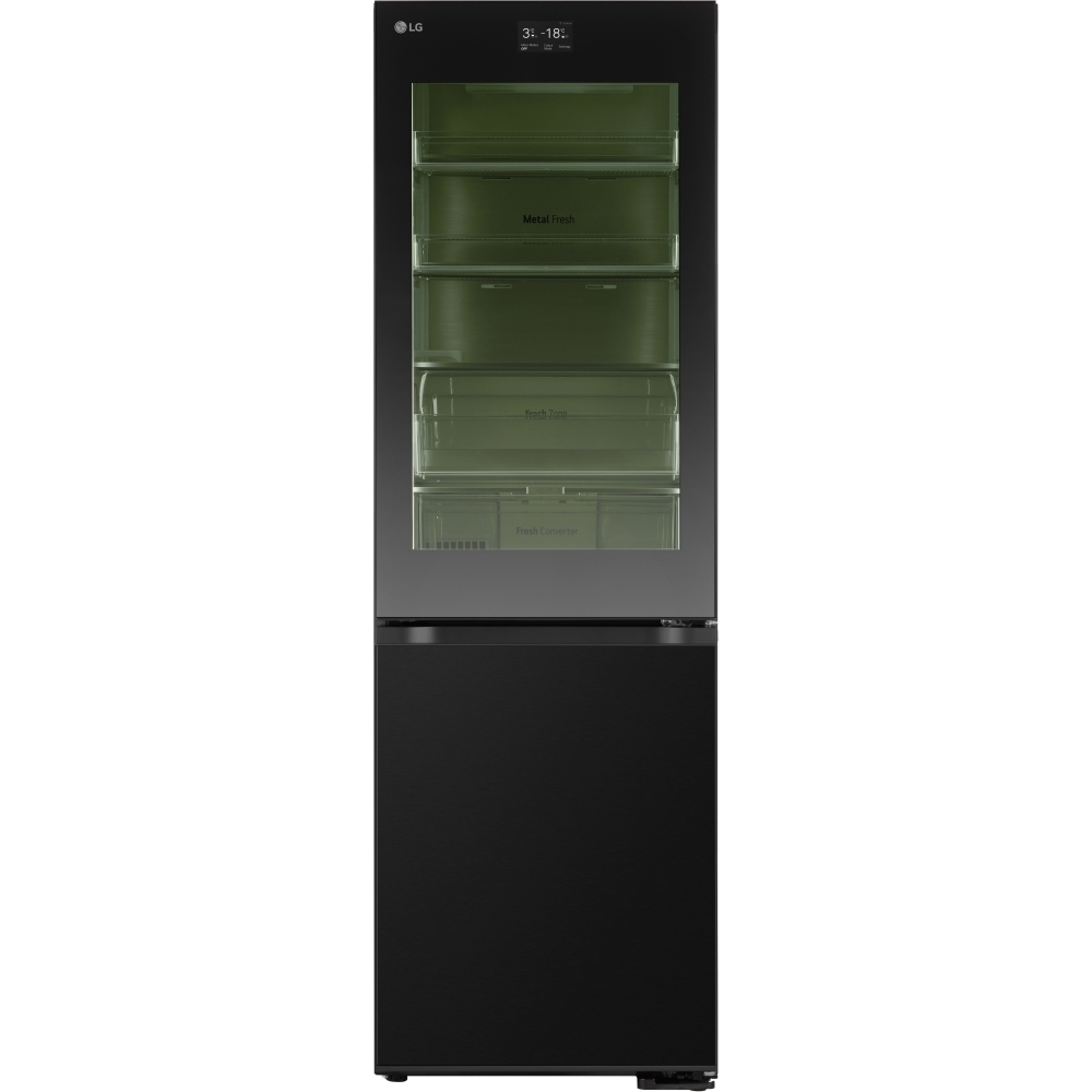 LG GBG7190CEV Total No Frost Fridge Freezer, 60/40, Black, C Rated