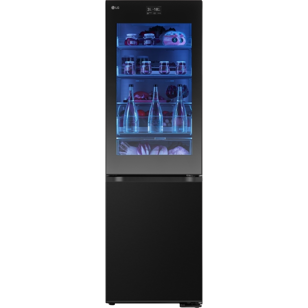 LG GBG7190CEV Total No Frost Fridge Freezer, 60/40, Black, C Rated