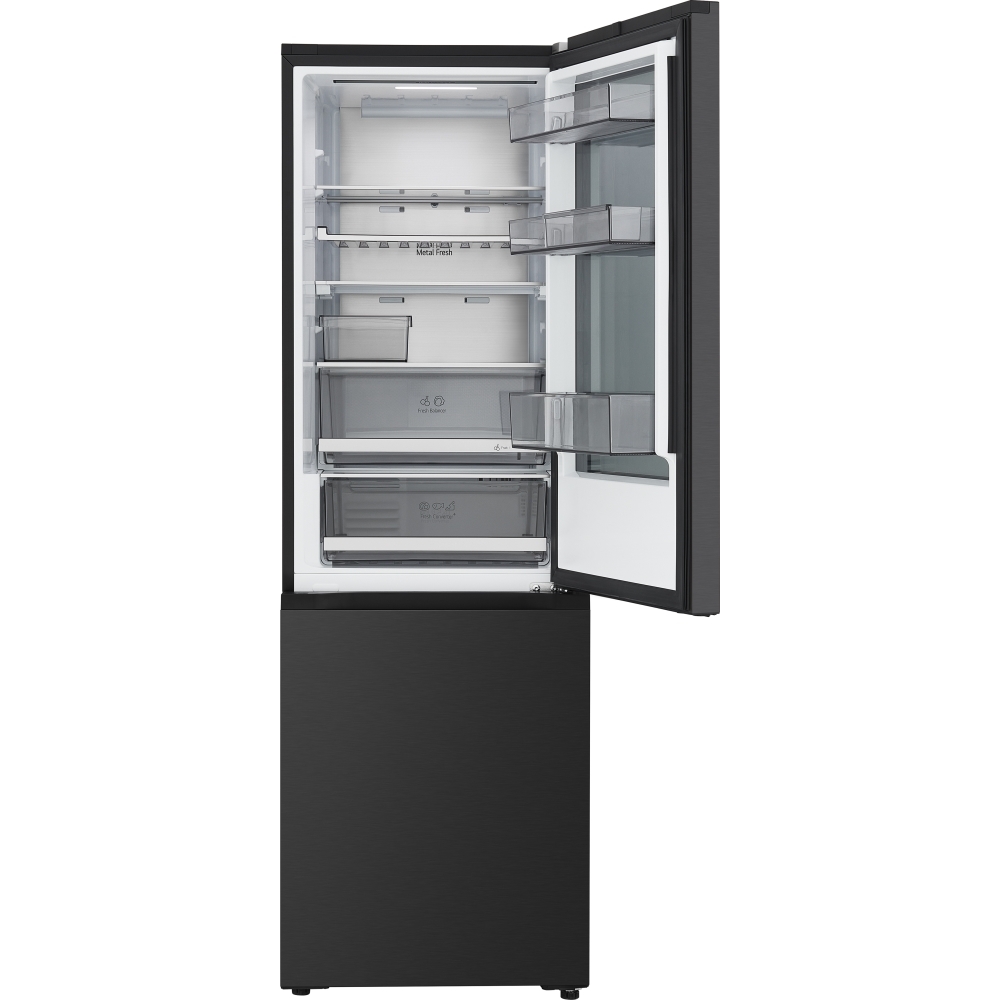 LG GBGS514CEV Fit & Max Total No Frost Fridge Freezer, 60/40, Black, C Rated