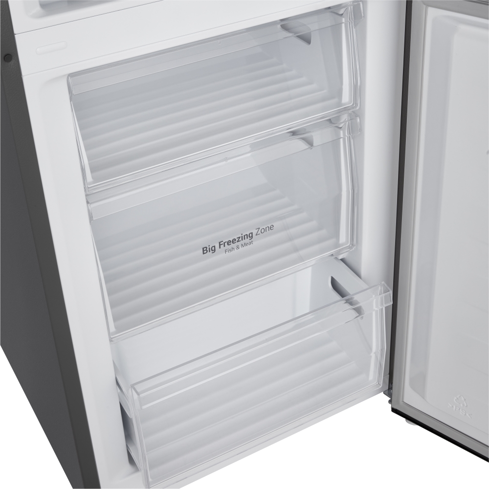 LG GBM22HSADH Total No Frost Fridge Freezer, 70/30, Silver, D Rated
