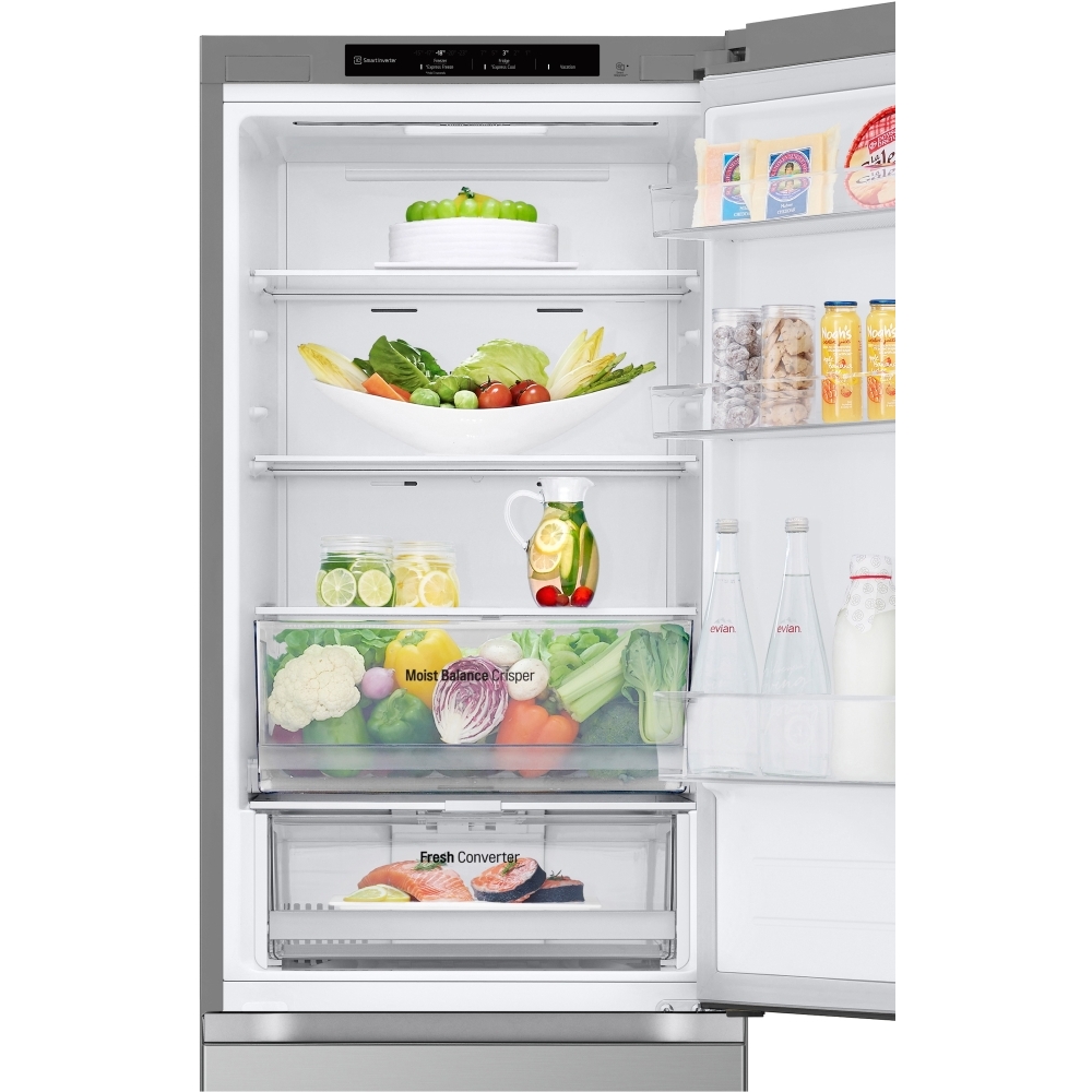 LG GBV3100DPY No Frost Fridge Freezer, 60/40, Silver, D Rated Marks