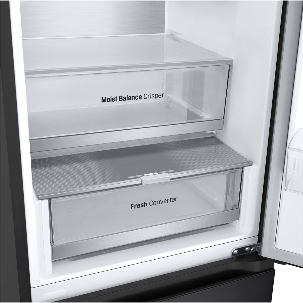 LG GBV5240CEP No Frost Fridge Freezer, 70/30, Black, C Rated