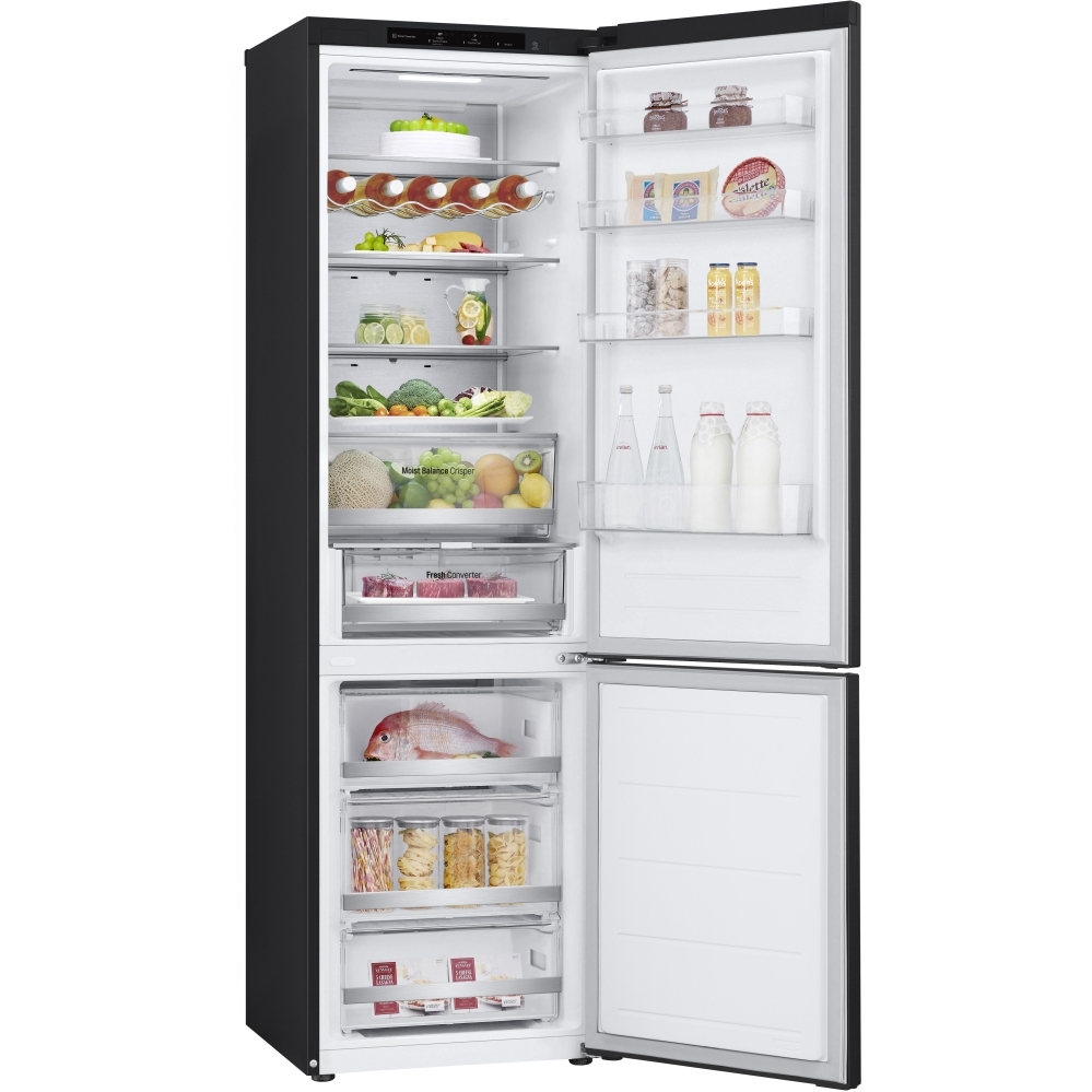 LG GBV5240CEP No Frost Fridge Freezer, 70/30, Black, C Rated