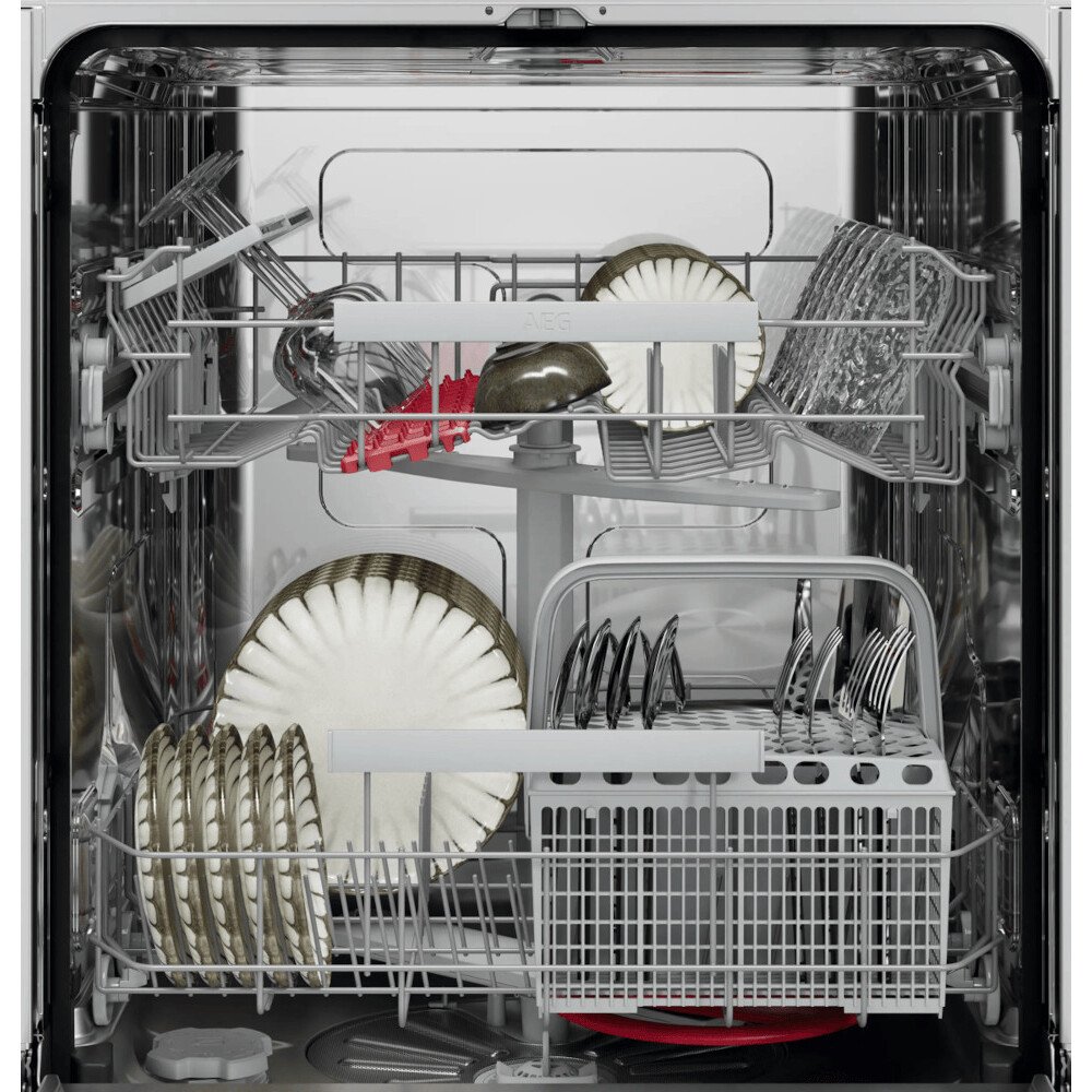 AEG GF6100C2SNW Dishwasher, 13 Place Settings, White, C Rated