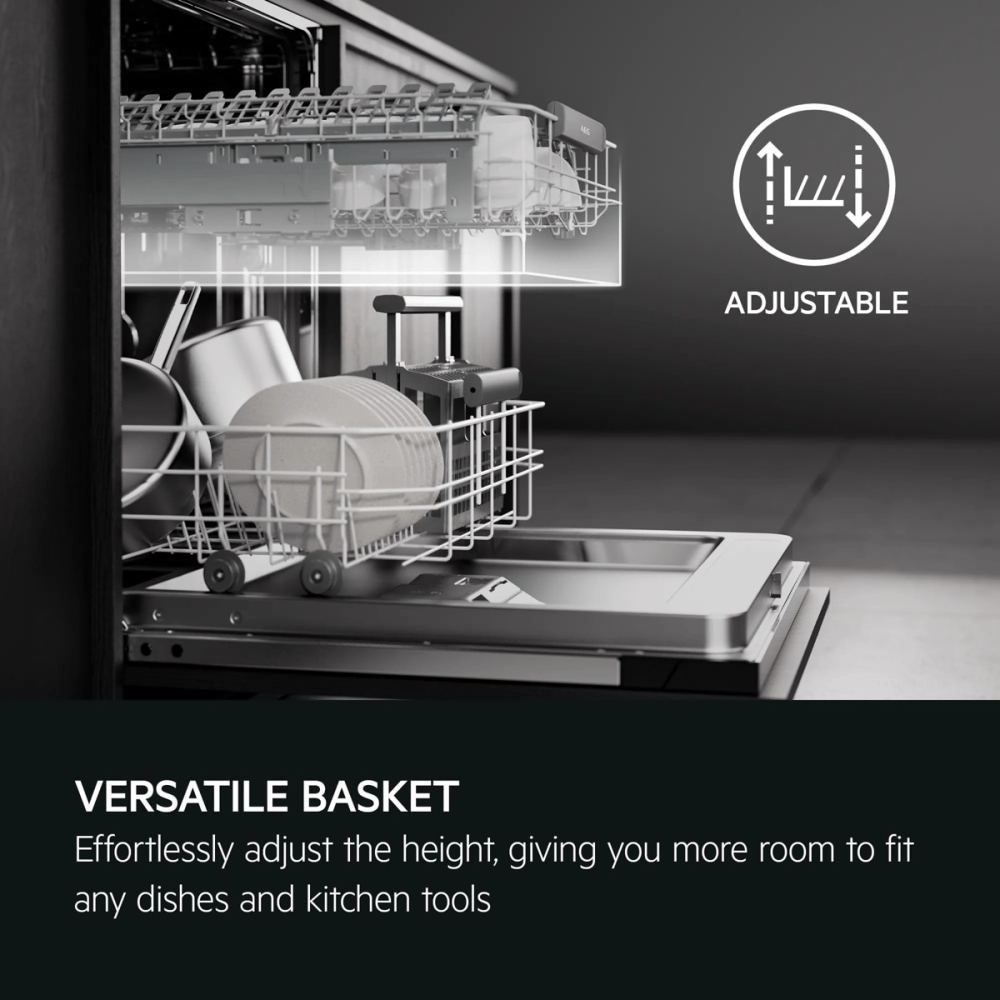 AEG GF6200C2SNM Dishwasher, 14 Place Settings, Stainless Steel, C Rated