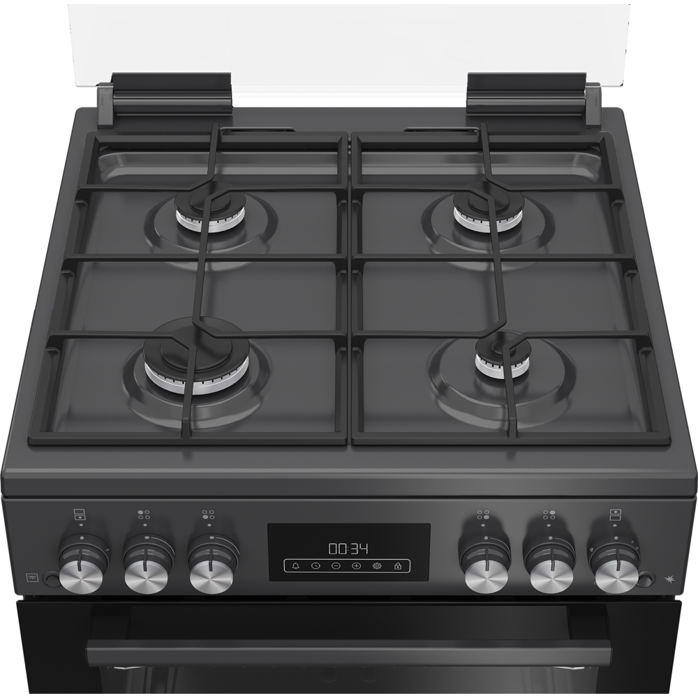 Blomberg GGRN655N Gas Cooker with Double Oven, Grey, A+ Rated