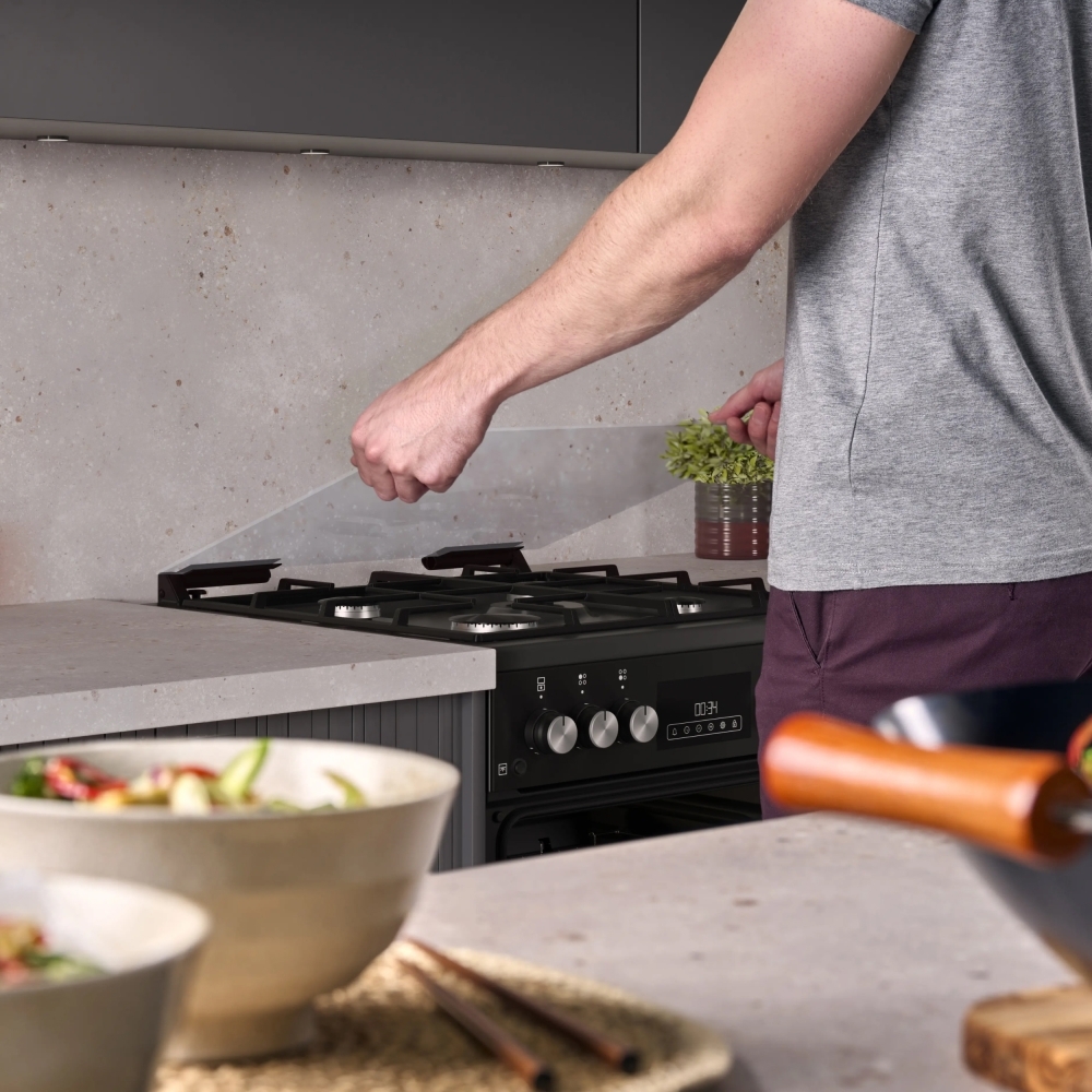 Blomberg GGRN655N Gas Cooker with Double Oven, Grey, A+ Rated