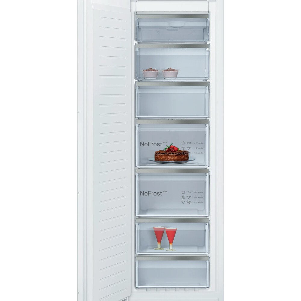 Neff GI7815CE0G N90 No Frost Built-In Freezer, Fixed Hinge, E Rated