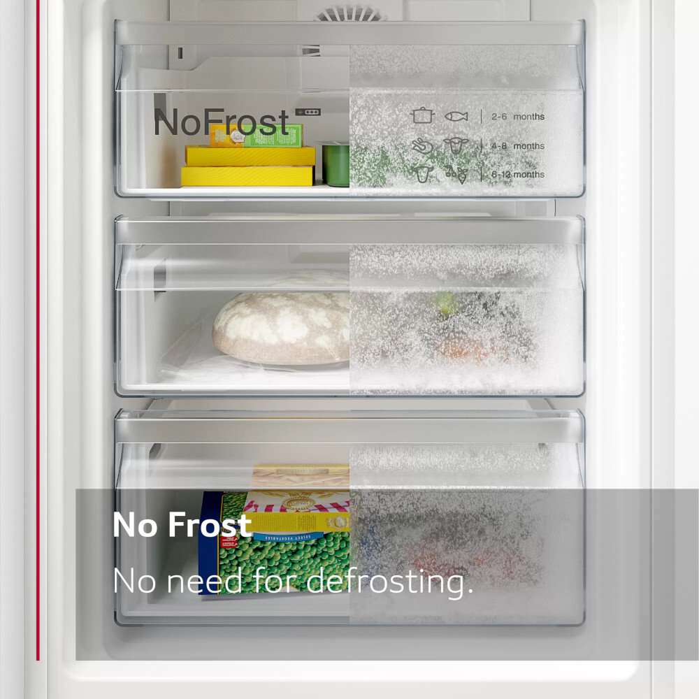 Neff GI7815NE0 N90 No Frost Built-In Freezer, Fixed Hinge, White, E Rated