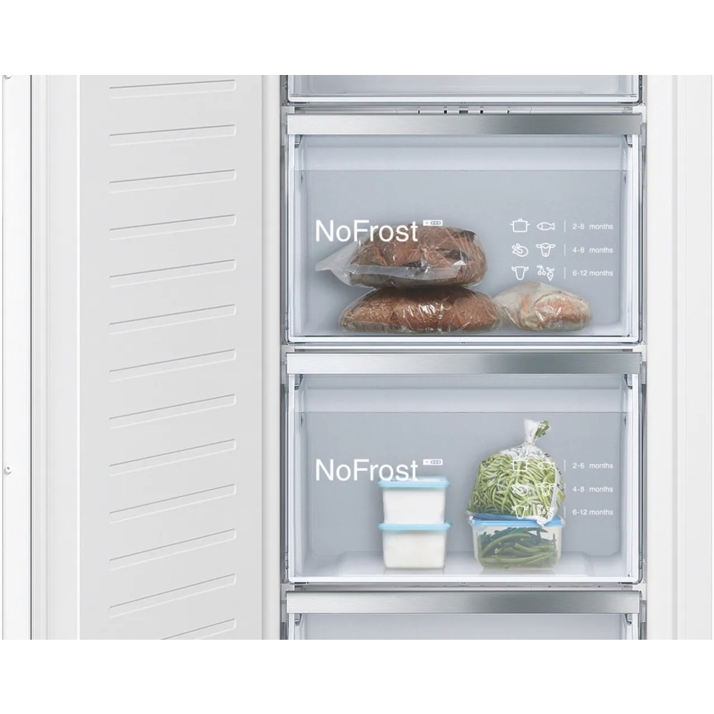 Siemens GI81NVEE0G iQ300 No Frost Built-In Freezer, Fixed Hinge, E Rated