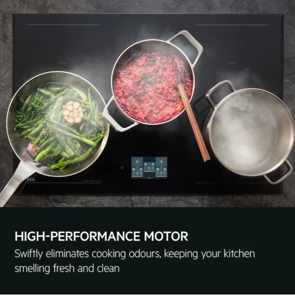 AEG GI87D91CB Island Cooker Hood, Black, A Rated