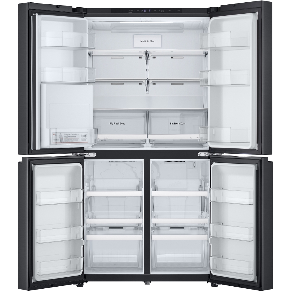 LG GMF960EV4E American Fridge Freezer,  Plumbed, Black, E Rated