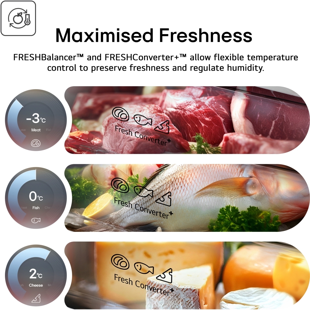 LG GMGW50DEEV Fit & Max InstaView&trade; American Fridge Freezer