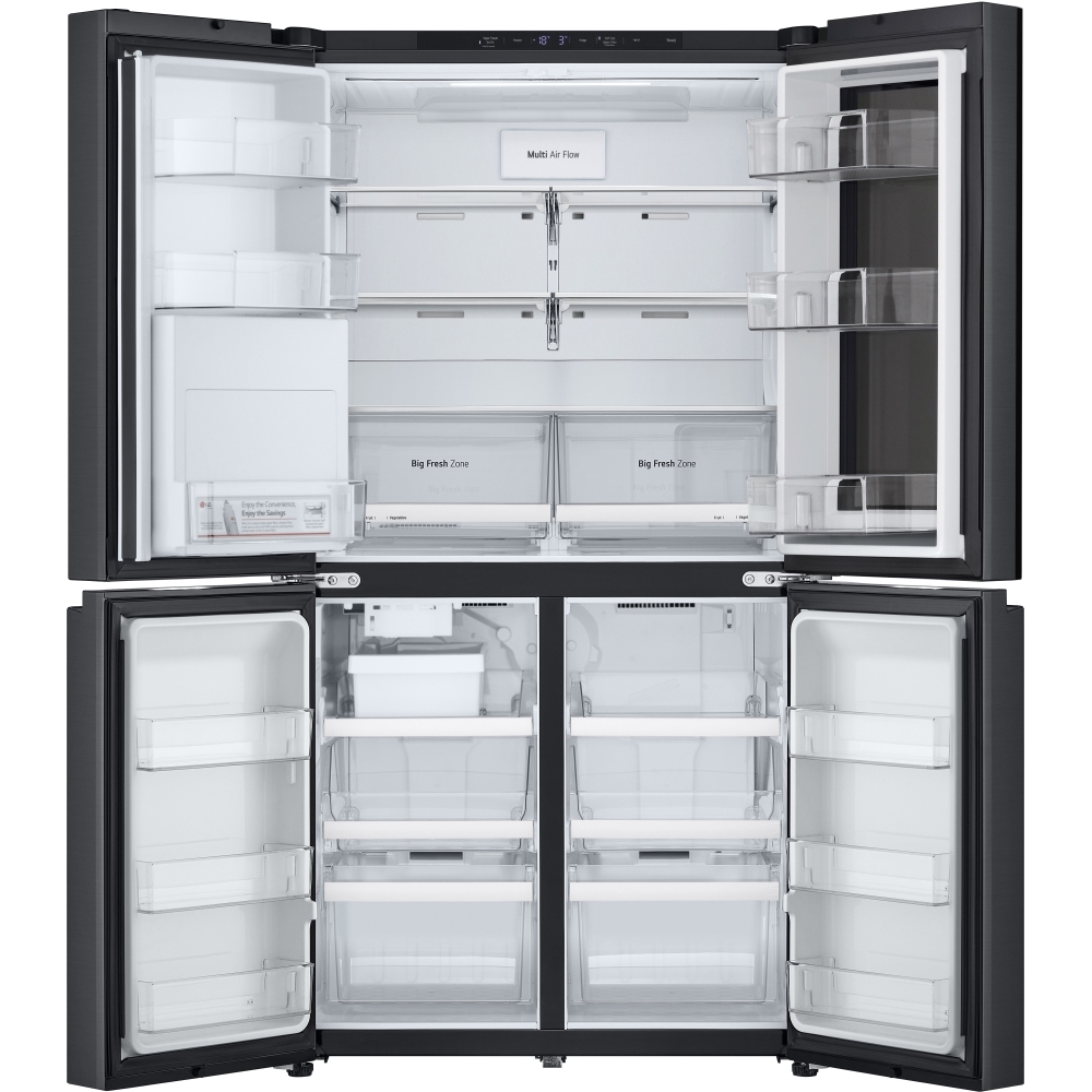 LG GMK960EV2E American Fridge Freezer,  Plumbed, Black, E Rated
