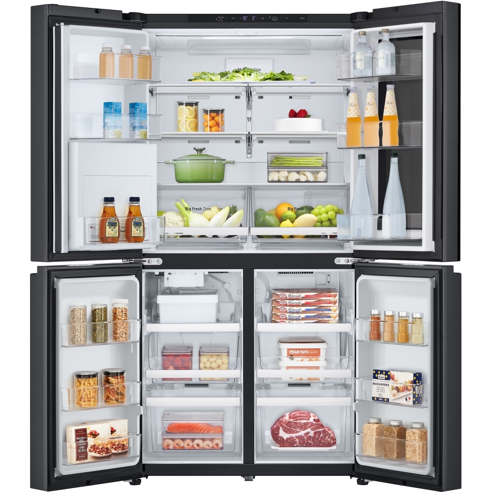 LG GMK960EV2E American Fridge Freezer,  Plumbed, Black, E Rated