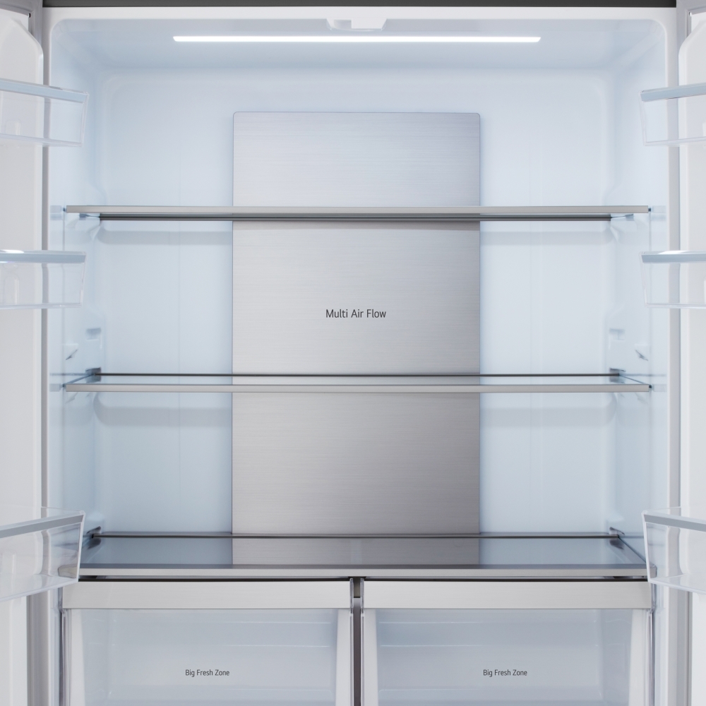 LG GMM42ABBEH American Fridge Freezer,  Non-Plumbed, Black, E Rated