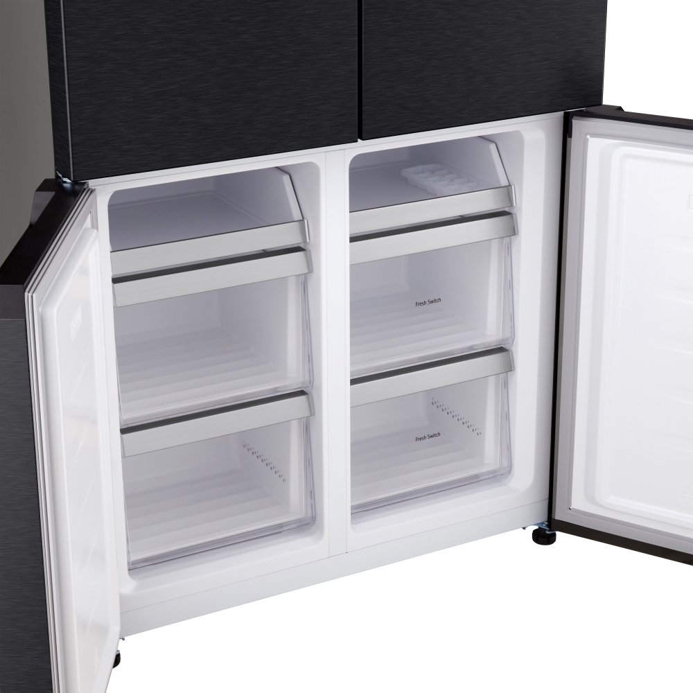 LG GMM42ABBEH American Fridge Freezer,  Non-Plumbed, Black, E Rated