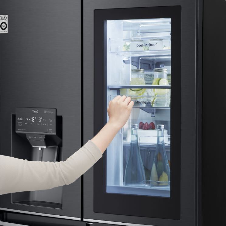 Buy LG InstaView DoorinDoor GMX945MC9F American Fridge Freezer Matte Black Marks Electrical