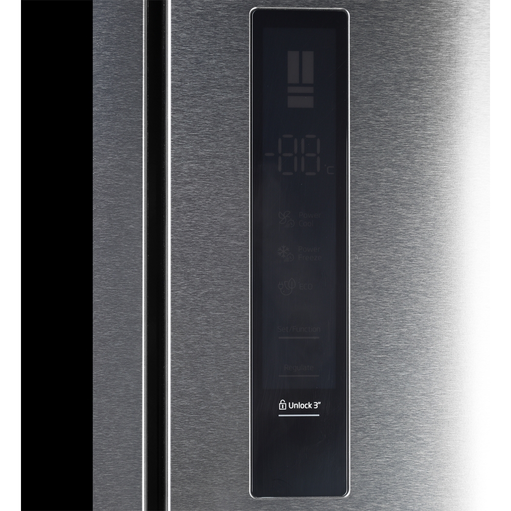 Beko GN14790PX American Fridge Freezer, Stainless Steel, E Rated,  Non-Plumbed