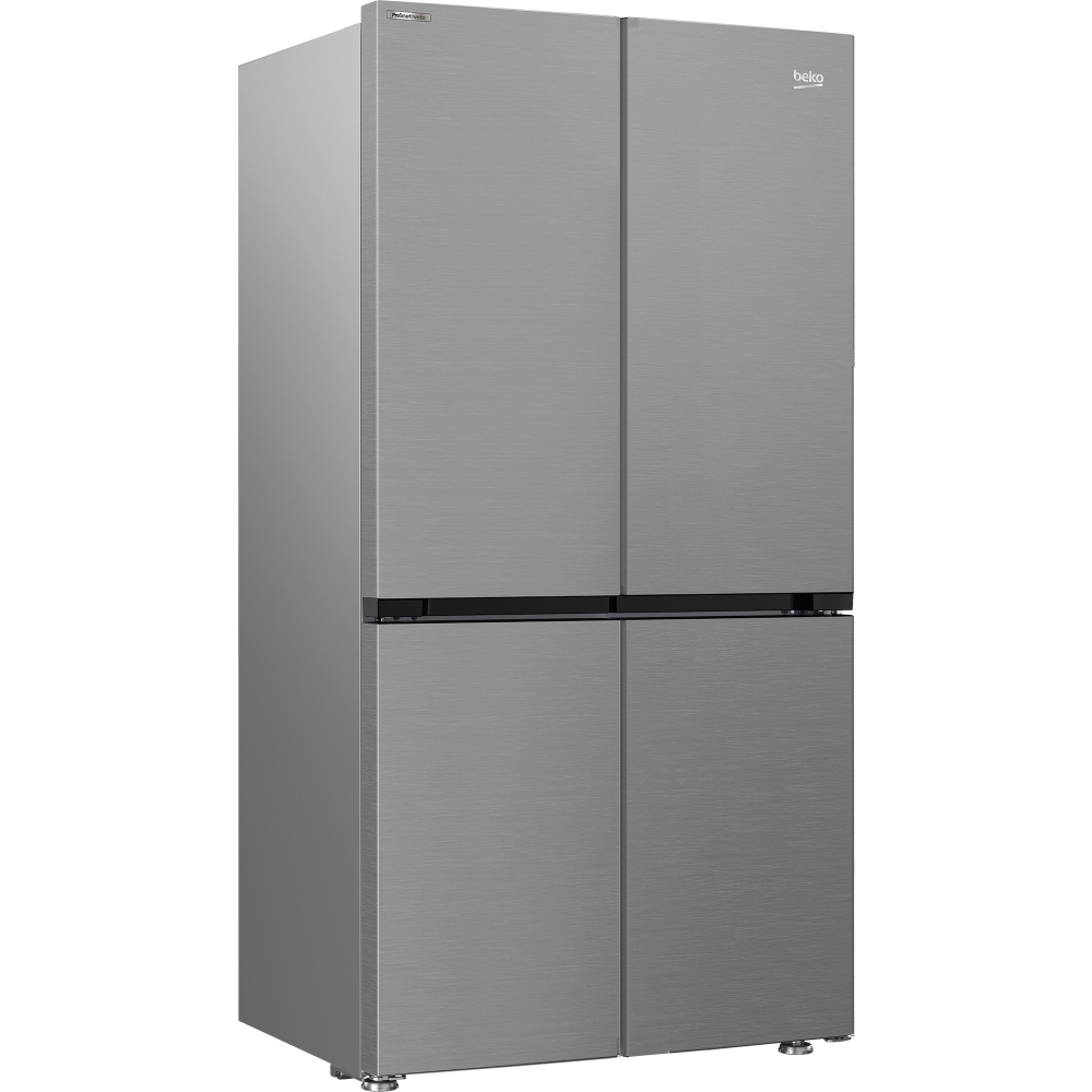 Beko GN446224VPS American Style Fridge Freezer with HarvestFresh, Stainless Steel, E Rated,  Non-Plumbed