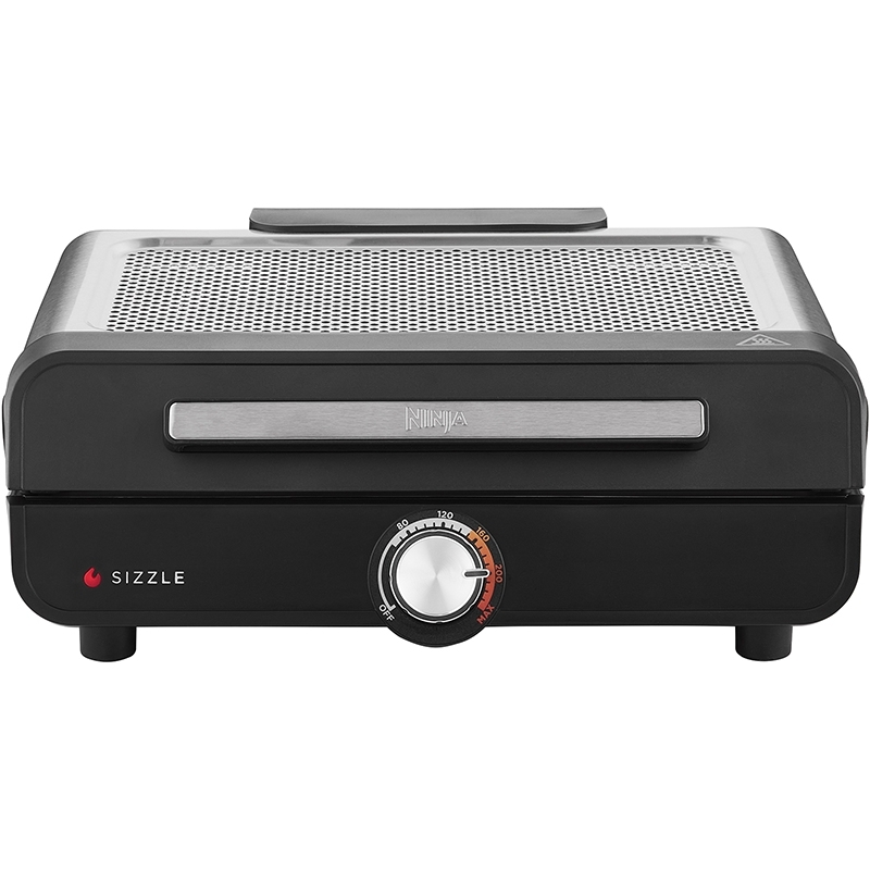 Ninja GR101UK Sizzle Indoor Grill Flat Plate, Black Marks
