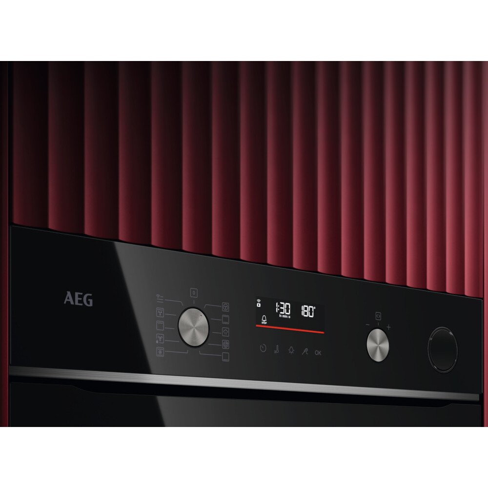 AEG GR6PB52FSB Exclusiv Built-In Electric Single Oven with Pyrolytic Cleaning, Black, A++ Rated
