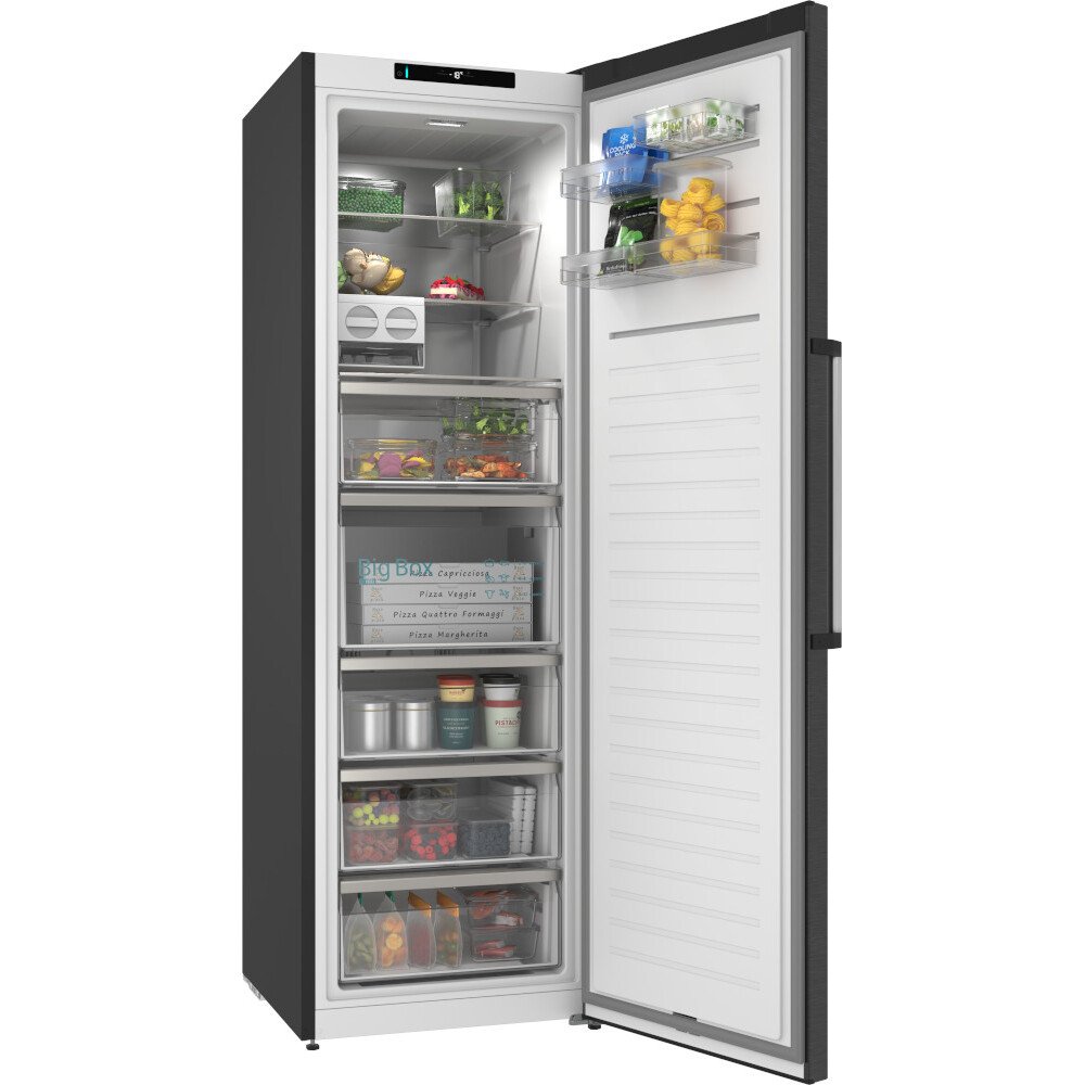 Siemens GS36NAXCG Total No Frost Tall Freezer, Black, C Rated