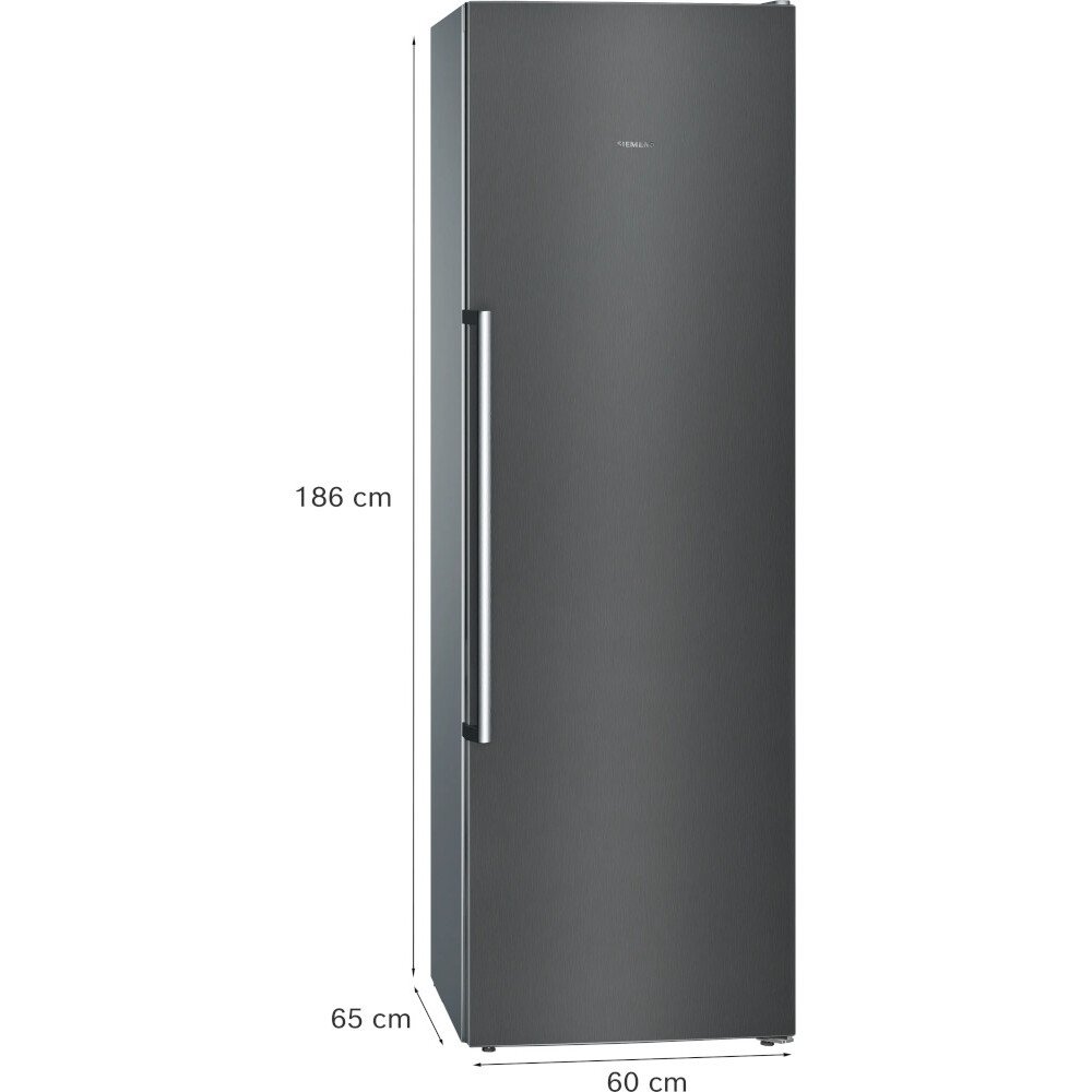 Siemens GS36NAXEP iQ500 No Frost Tall Freezer, Black, E Rated