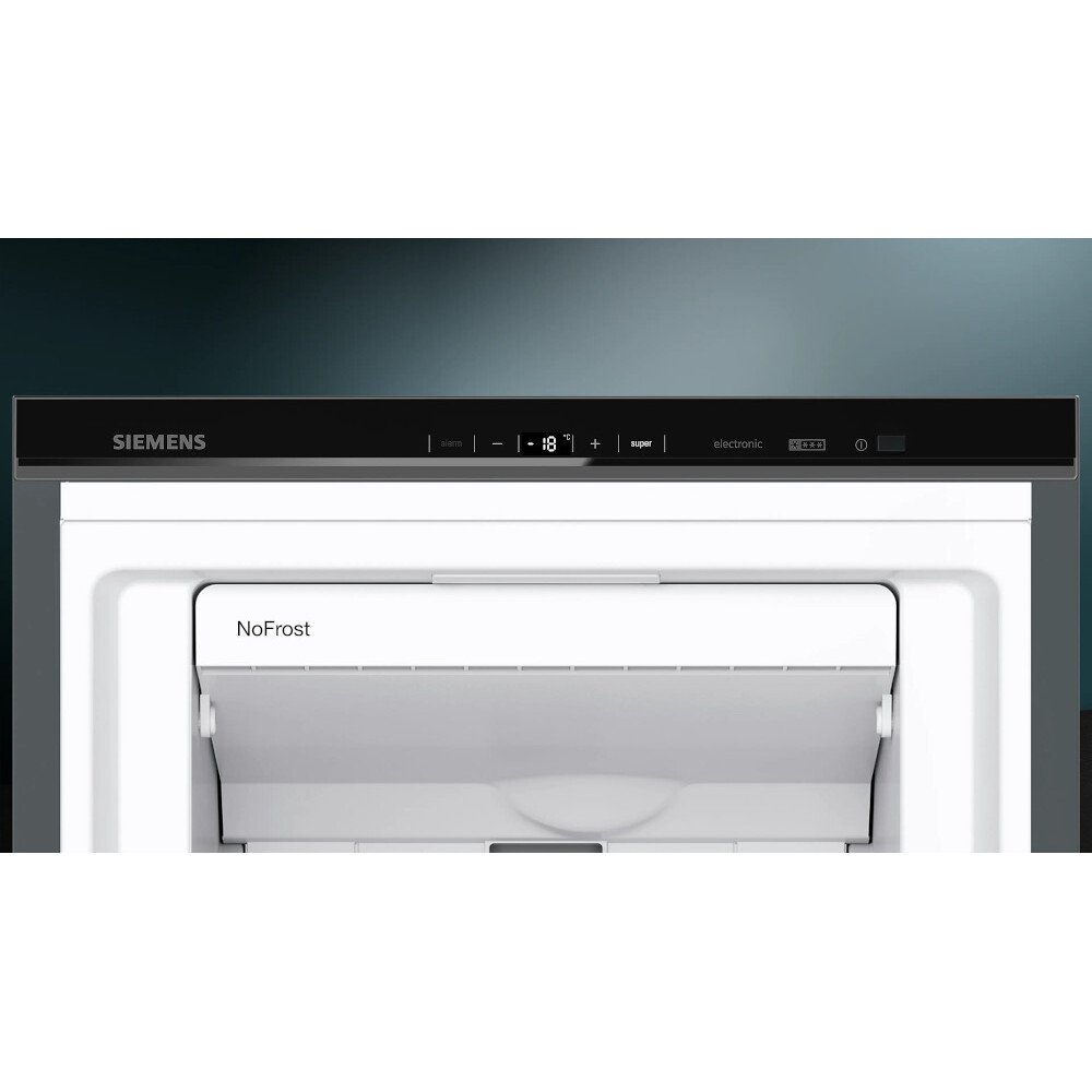 Siemens GS36NAXEP iQ500 No Frost Tall Freezer, Black, E Rated