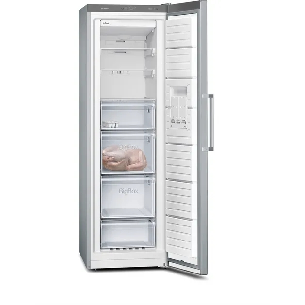 Siemens GS36NVIEPG iQ300 No Frost Tall Freezer, Stainless Steel, E Rated
