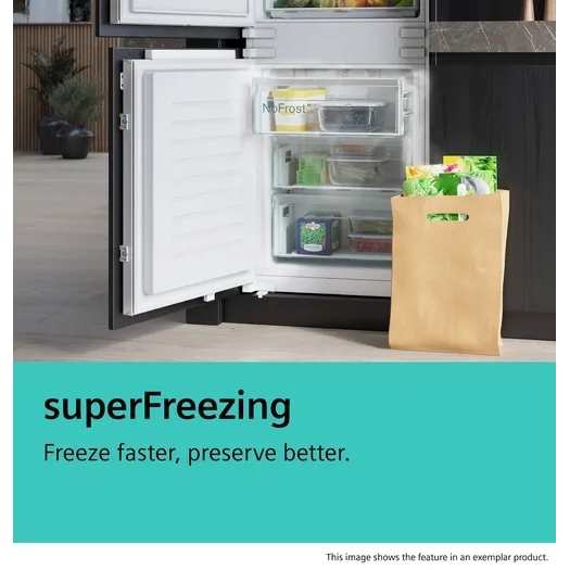 Siemens GS36NVIEPG iQ300 No Frost Tall Freezer, Stainless Steel, E Rated