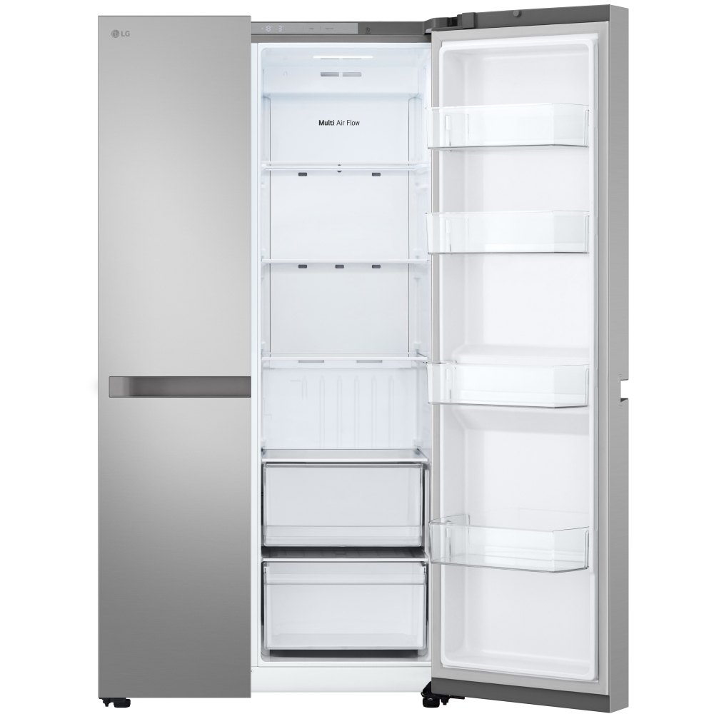 LG GSBC40PYPE American Fridge Freezer,  Non-Plumbed, Silver, E Rated
