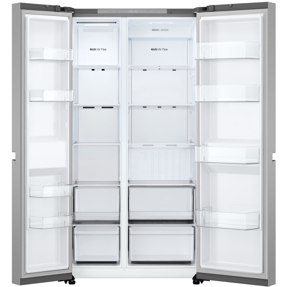 LG GSBC40PYPE American Fridge Freezer,  Non-Plumbed, Silver, E Rated