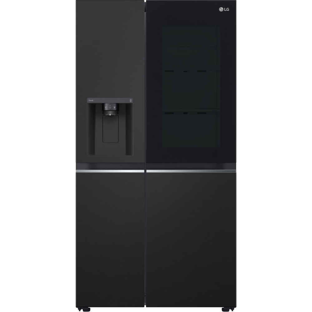 LG GSGV81EPLD American Fridge Freezer,  Non-Plumbed, Black, D Rated