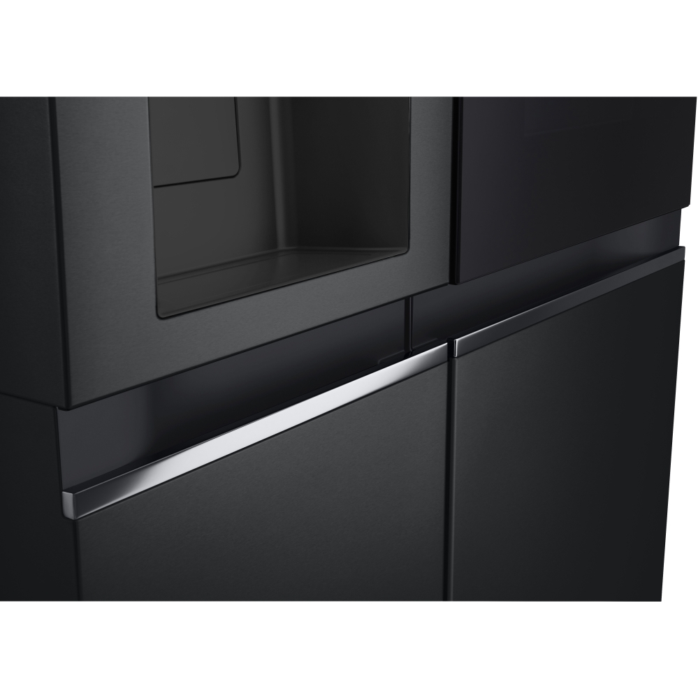 LG GSGV81EPLD American Fridge Freezer,  Non-Plumbed, Black, D Rated