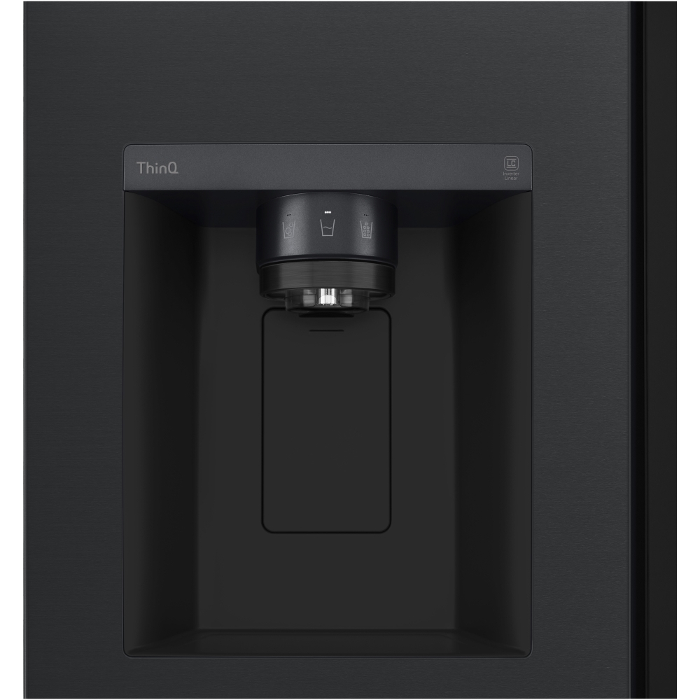 LG GSGV81EPLD American Fridge Freezer,  Non-Plumbed, Black, D Rated