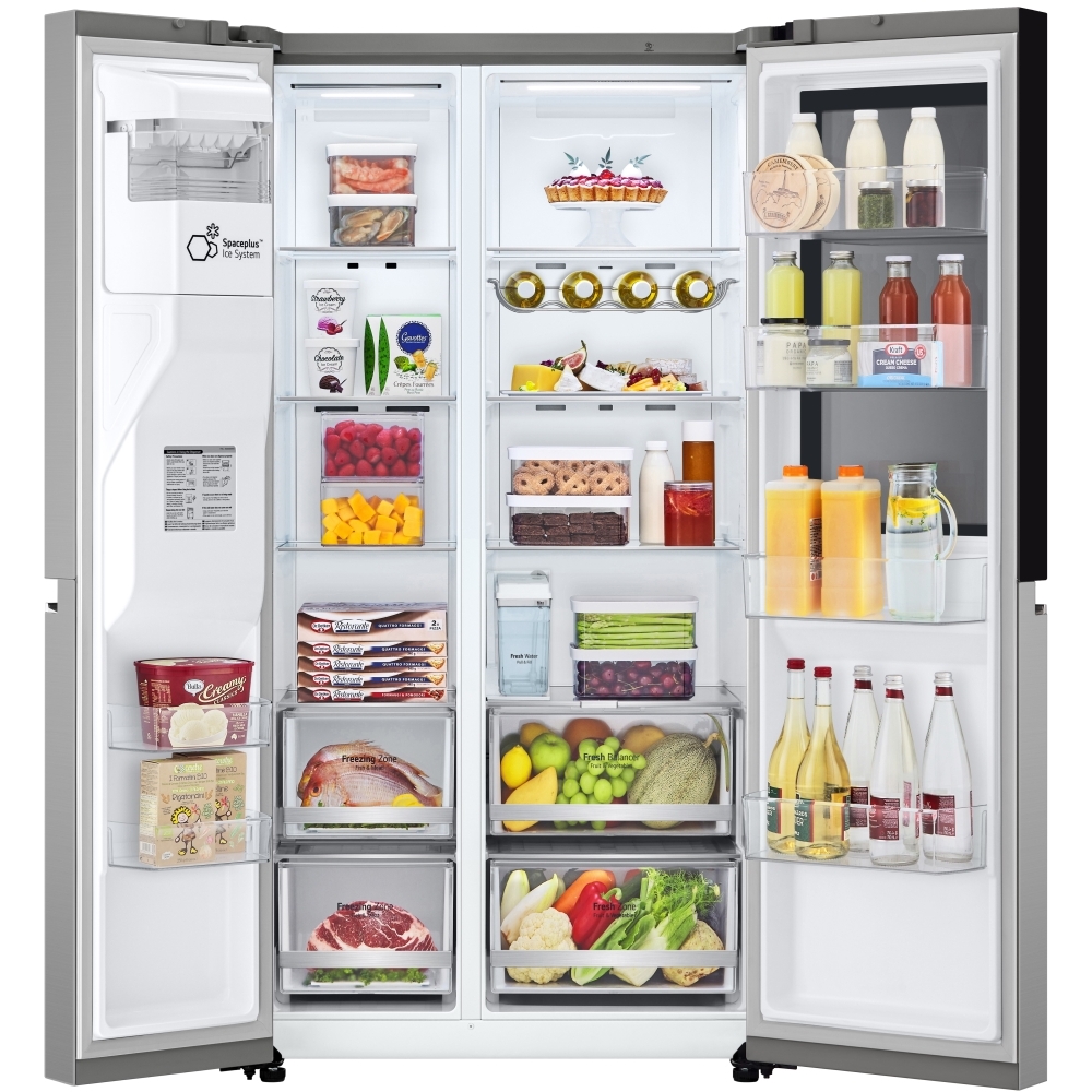 LG GSGV81PYLL American Fridge Freezer,  Non-Plumbed, Silver, E Rated
